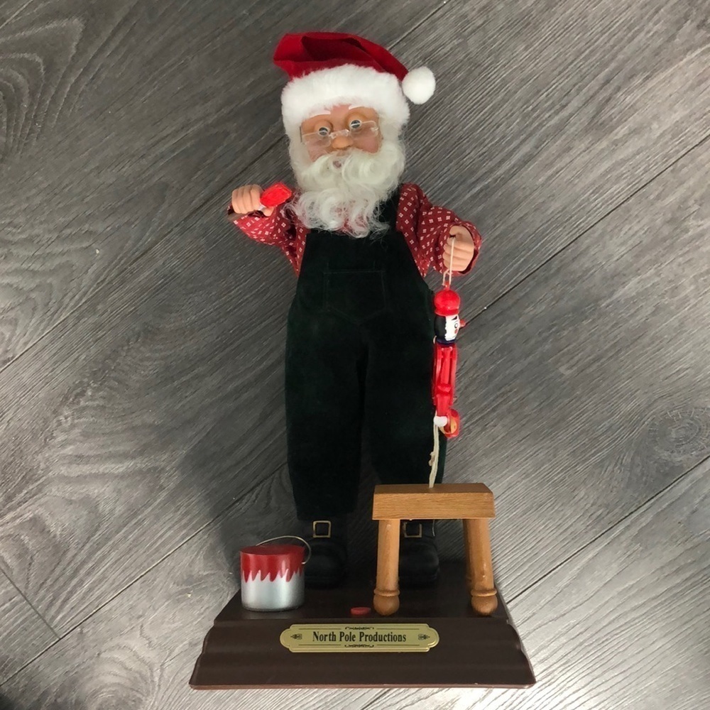Toy maker Santa Claus Animated Musical gemmy Christmas North Pole Productions